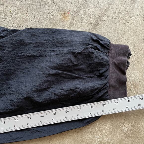 Vintage‎ 90s Nike Black Boy M 10-12 Sporty Nylon Jogger Windbreaker Swishy Pants - Picture 7 of 11